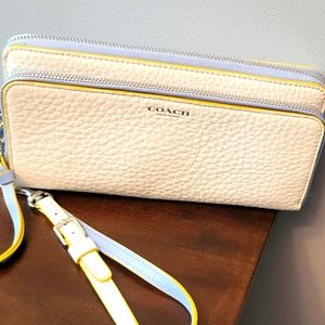 Coach Bleecker Preston Pebbled Leather Wallet